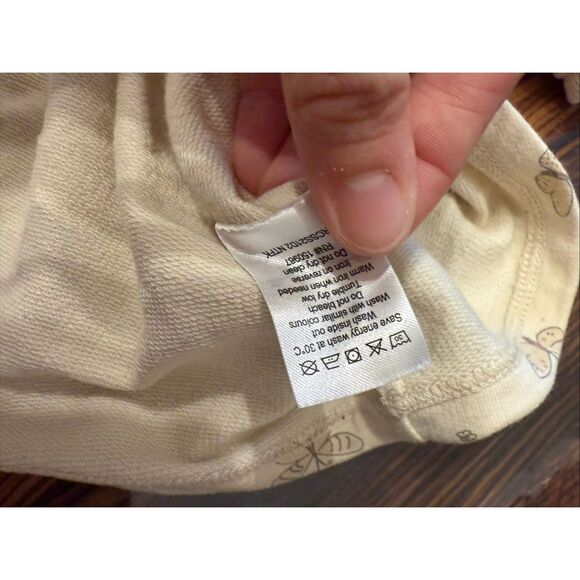 Rylee & Cru Beige Butterfly Raglan Short Sleeve Crew Neck Dress Size 3-6 Months - Picture 7 of 7